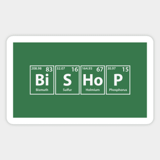 Bishop (Bi-S-Ho-P) Periodic Elements Spelling Magnet